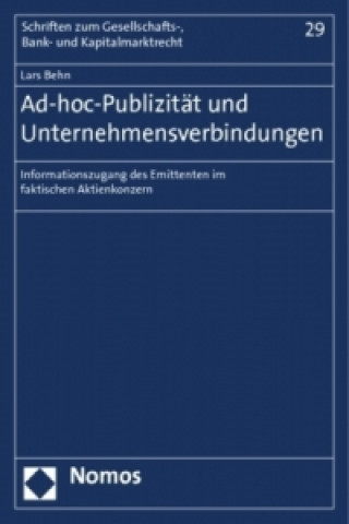 Ad-hoc-Publizität und Unternehmensverbindungen