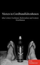 Nieten in Cordbundfaltenhosen
