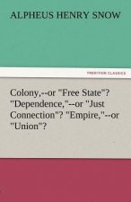 Colony, --Or Free State? Dependence, --Or Just Connection? Empire, --Or Union?