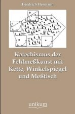 Katechismus der Feldmesskunst mit Kette, Winkelspiegel und Messtisch