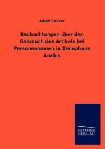 Beobachtungen uber den Gebrauch des Artikels bei Personennamen in Xenophons Anabis