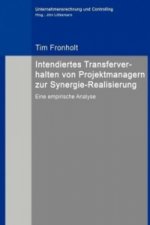 Intendiertes Transferverhalten von Projektmanagern zur Synergie-Realisierung