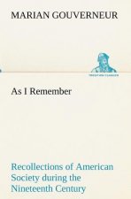 As I Remember Recollections of American Society during the Nineteenth Century