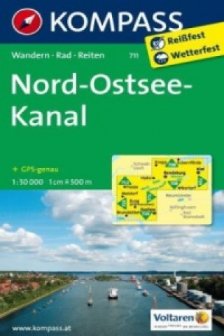 KOMPASS Wanderkarte Nord-Ostsee-Kanal