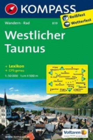 KOMPASS Wanderkarte Westlicher Taunus