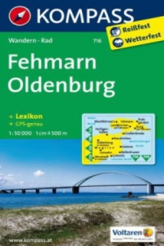 Kompass Karte Fehmarn, Oldenburg