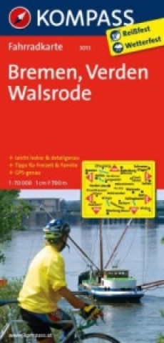 KOMPASS Fahrradkarte Bremen - Verden - Walsrode