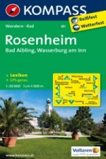 KOMPASS Wanderkarte Rosenheim - Bad Aibling - Wasserburg am Inn