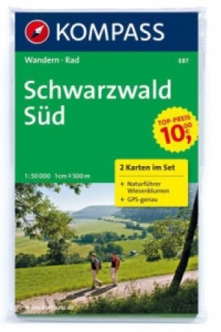 Schwarzwald Sďż˝d, 2 Bl. m. Kompass Naturfďż˝hrer Wiesenblumen