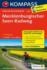 KOMPASS Fahrrad-Tourenkarte Mecklenburgischer Seen-Radweg 1:50.000