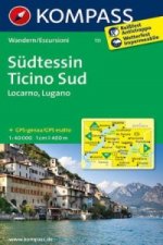 KOMPASS Wanderkarte Südtessin - Ticino Sud - Locarno - Lugano