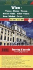 Wien, Stadtplan 1:25.000 / 1:10.000, Touristenplan, freytag & berndt. Wenen. Viena. Viden. Vieden. Bécs. Wieden. Wenen. Viena. Viden. Vieden. Bécs. Wi