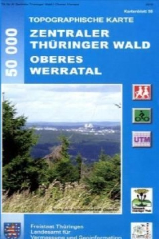 Topographische Karte Thüringen Zentraler Thüringer Wald, Oberes Werratal