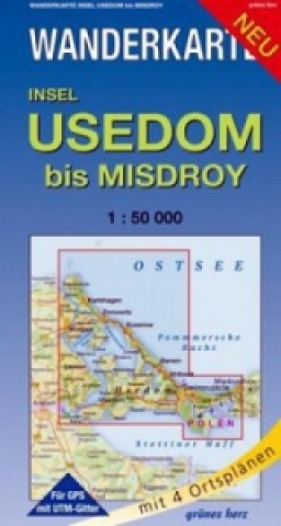Wanderkarte Insel Usedom bis Misdroy