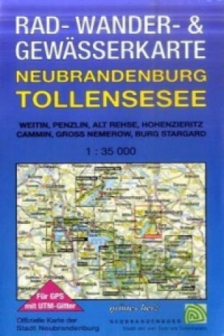 Rad-, Wander- & Gewässerkarte Neubrandenburg - Tollensesee