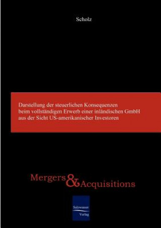 Darstellung der steuerlichen Konsequenzen beim vollstandigen Erwerb einer inlandischen GmbH aus der Sicht US-amerikanischer Investoren