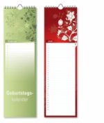 Geburtstagskalender Mini Floral - Wandkalender (9,5 x 33) - Jahresunabhängig