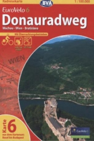BVA Radreisekarte EuroVelo 6, Donauradweg - Wachau - Wien - Bratislava