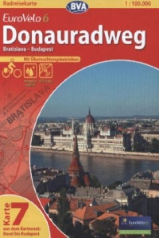 BVA Radreisekarte EuroVelo 6, Donauradweg - Bratislava - Budapest