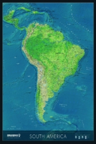 Süd-Amerika, Planokarte. South America