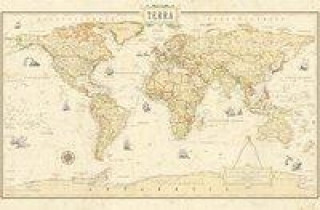 Terra Renaissancekarte, Planokarte. Terra Renaissance Map. Terra Planispere Renaissance; Terra Mapa Mundo Renaissance