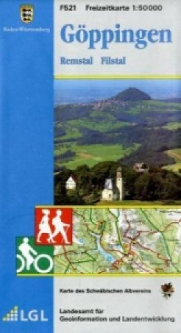 Topographische Freizeitkarte Baden-Württemberg Göppingen, Remstal, Filstal