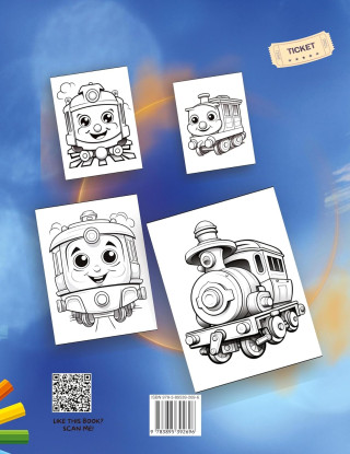 Train Coloring Book for Boys