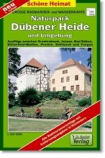 Große Radwander- und Wanderkarte Naturpark Dübener Heide und Umgebung