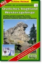 Wander-, Ski- und Radwanderkarte Östliches Vogtland, Westerzgebirge, Reichenbach, Auerbach, Eibenstock und Umgebung