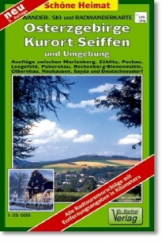 Wander- Ski- und Radwanderkarte Osterzgebirge, Kurort Seiffen, Olbernhau und Umgebung