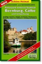 Radwander- und Wanderkarte Naturpark Unteres Saaletal, Bernburg, Calbe, Köthen und Umgebung