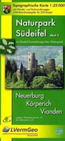 Topographische Karte Rheinland-Pfalz Naturpark Südeifel im Deutsch-Luxemburgischen Naturpark. Bl.2