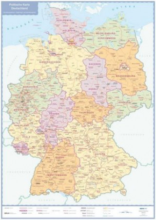 Politische Karte Deutschland, plano