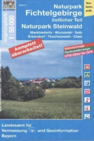 Topographische Karte Bayern Naturpark Fichtelgebirge, östlicher Teil, Naturpark Steinwald