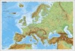 Stiefel Wandkarte Kleinformat Europa, physisch, ohne Metallstäbe