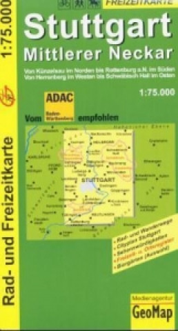 GeoMap Karte Freizeitregion Stuttgart, Mittlerer Neckar