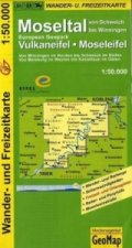 GeoMap Karte Moseltal von Schweich bis Dieblich, European Geopark Vulkaneifel, Moseleifel, Wander- und Freizeitkarte