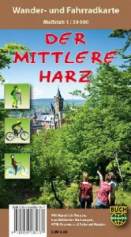 Mittlerer Harz, Wander- und Fahrradkarte