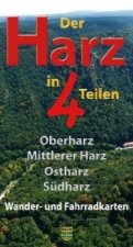 Der Harz in 4 Teilen, 4 Wander- und Fahrradkarten