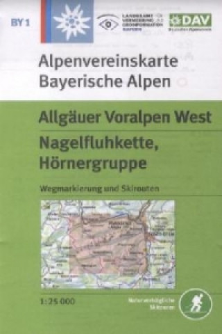 Alpenvereinskarte Allgäuer Voralpen West, Nagelfluhkette, Hörnergruppe