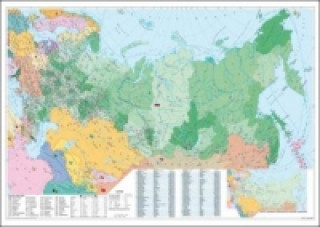 Stiefel Wandkarte Großformat Russland und osteuropäische Staaten, englische Ausgabe, ohne Metallstäbe