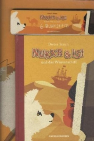 Nukka & Isi und das Wüstenschiff, Mal- und Spaßbuch, m. Metallbox m. 6 Buntstiften