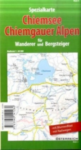 Spezialkarte Chiemsee, Chiemgauer Alpen für Wanderer und Bergsteiger