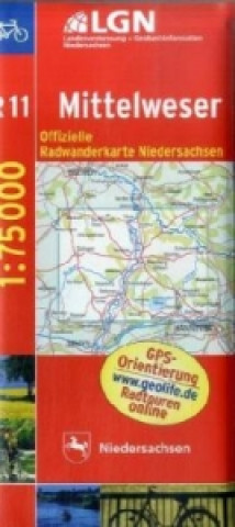 LGN Radwanderkarte Niedersachsen - Mittelweser