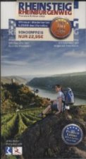 Rheinsteig/Rheinburgenweg - Premium-Set mit zwei Topo-Karten 1: 25000 des LVermGeo, 4 Teile