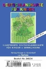 Illustrierte Deutschlandkarte für Kinder und Erwachsene, Planokarte