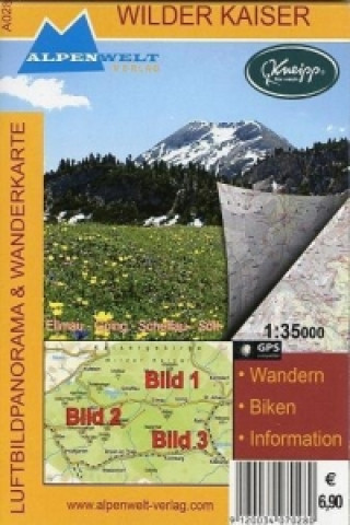 Alpenwelt Luftbildpanorama & Wanderkarte Wilder Kaiser