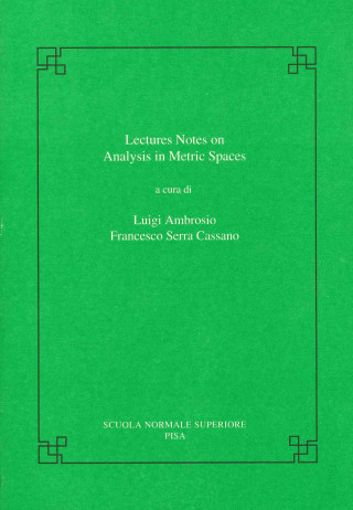 Lectures on analysis in metric spaces
