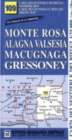 IGC Wanderkarte Monte Rosa, Alagna Valesia, Macugnaca, Gressoney