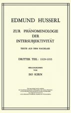 Zur Ph?Nomenologie Der Intersubjektivit?t, Texte Aus Dem Nachla?. Dritter Teil. 1929-1935